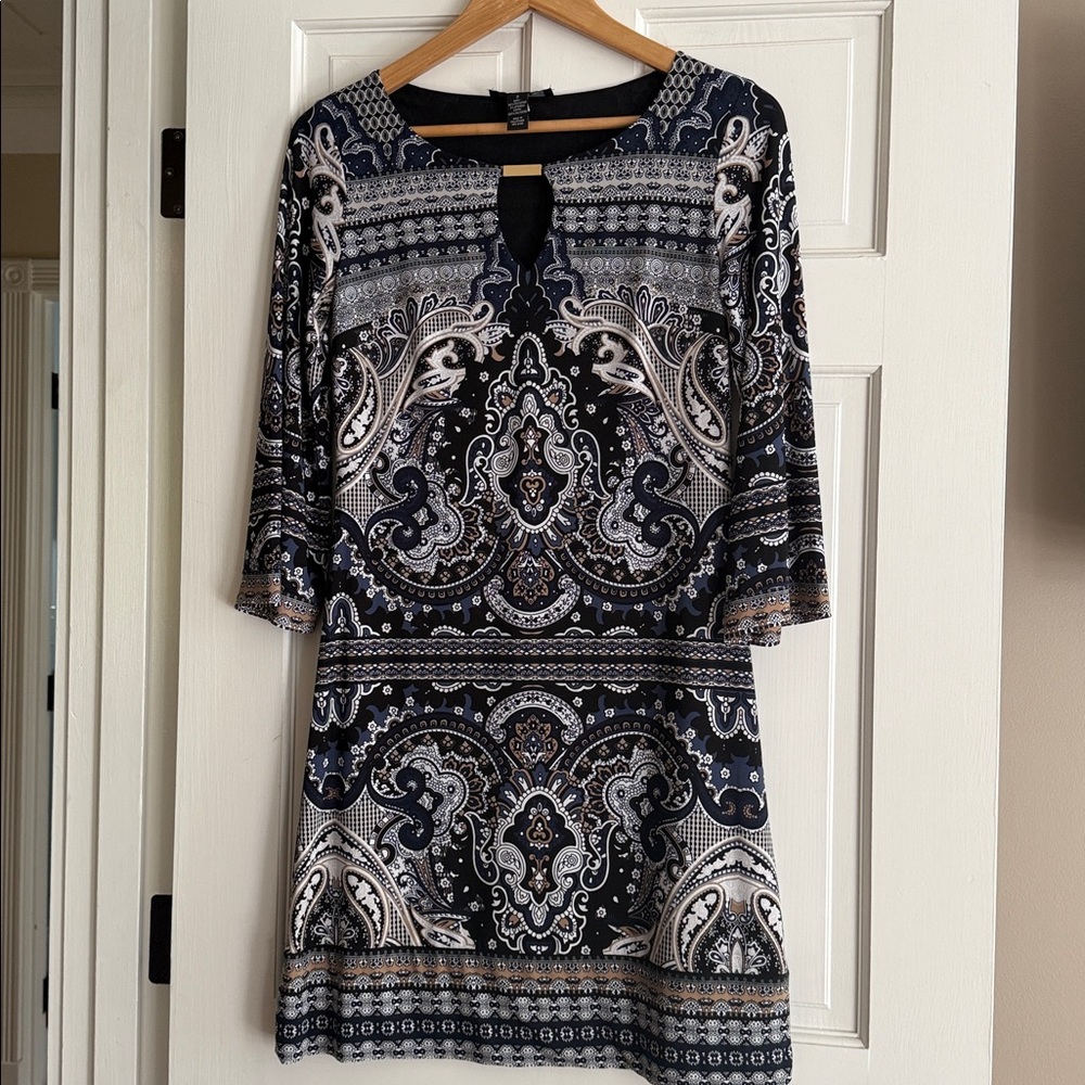 INC International Concepts Black and White Dress